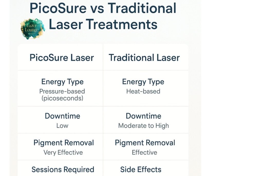 PicoSure vs Traditional Laser at Lazer Lounge