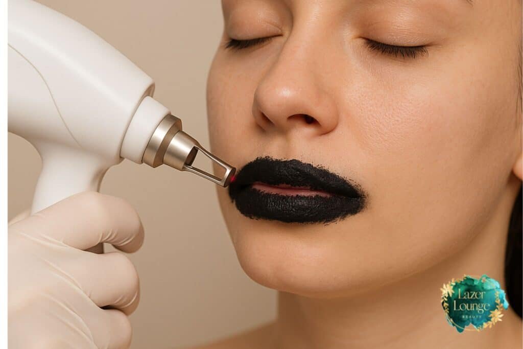 Lip Charcoal Laser Treatment