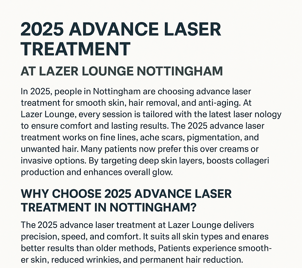 2025 Advanced Laser Treatment